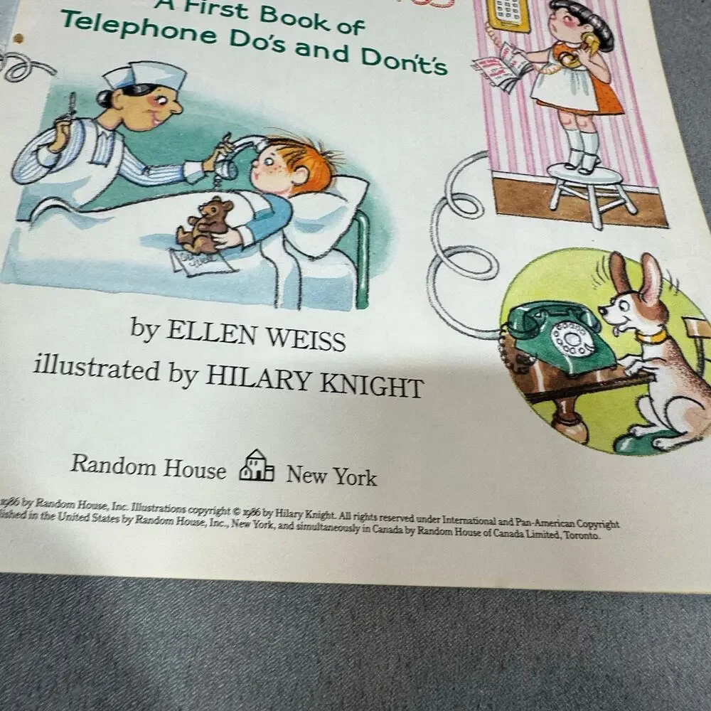 Vintage Telephone Time Book Ellen Weiss Hilary Knight 1986